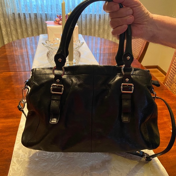 Coach, Large Black leather purse